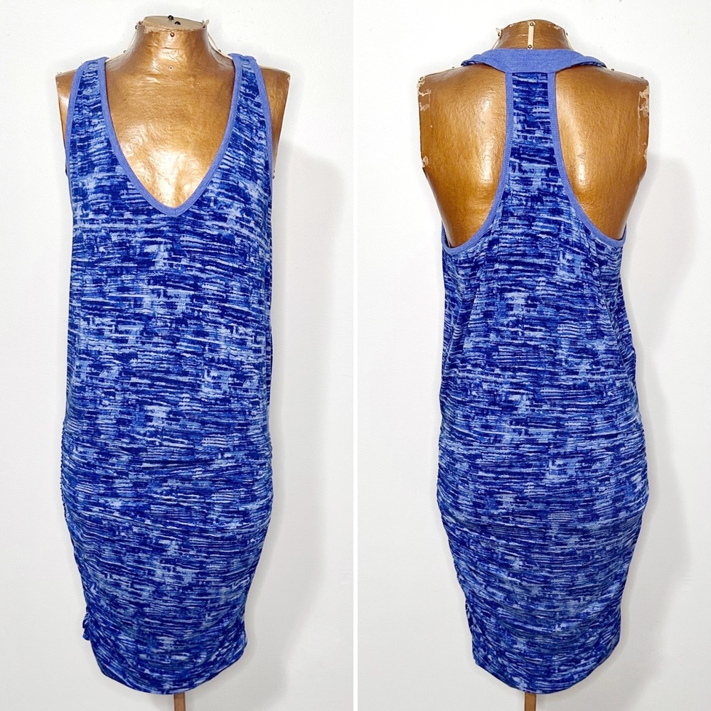 Athleta Blue Space-Dye Racerback Tank Dress